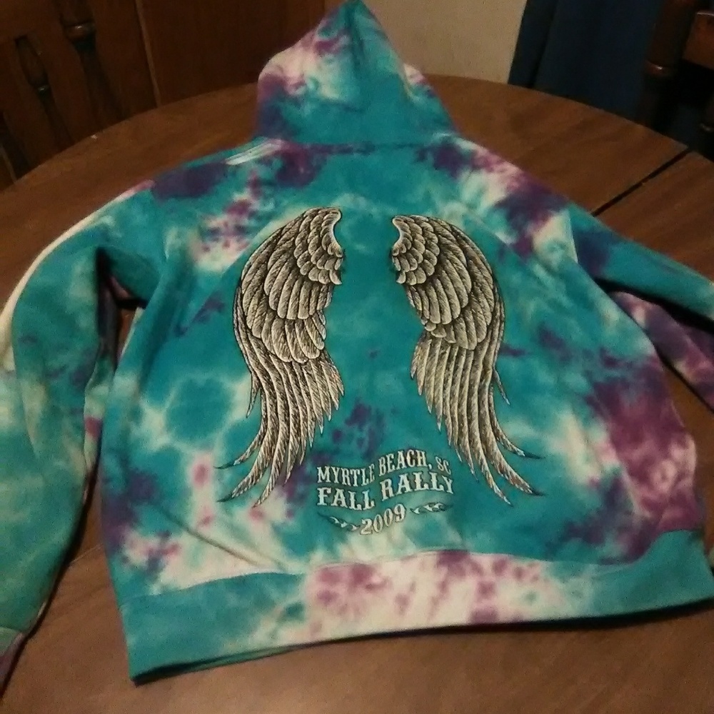 Angel wing tie dyed coat.size junior small